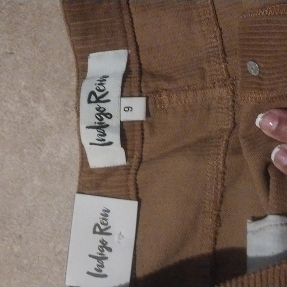Tan Corduroy Mini Skirt Raw Hem - Picture 5 of 8